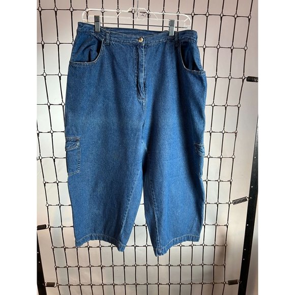 TY Wear Capri Elastic Waist Jean  18 Blue  Denim Cotton Denim - Picture 10 of 13